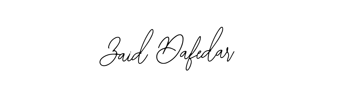 How to make Zaid Dafedar name signature. Use Bearetta-2O07w style for creating short signs online. This is the latest handwritten sign. Zaid Dafedar signature style 12 images and pictures png