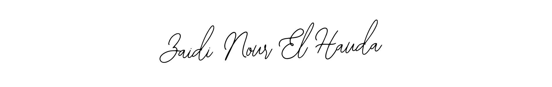 Make a beautiful signature design for name Zaidi Nour El Hauda. With this signature (Bearetta-2O07w) style, you can create a handwritten signature for free. Zaidi Nour El Hauda signature style 12 images and pictures png