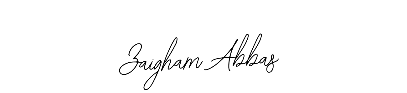 You should practise on your own different ways (Bearetta-2O07w) to write your name (Zaigham Abbas) in signature. don't let someone else do it for you. Zaigham Abbas signature style 12 images and pictures png