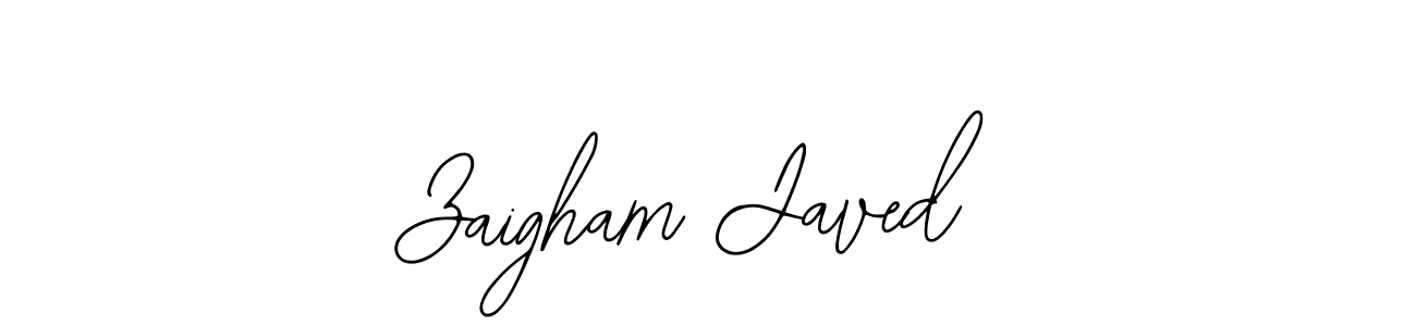 Also we have Zaigham Javed name is the best signature style. Create professional handwritten signature collection using Bearetta-2O07w autograph style. Zaigham Javed signature style 12 images and pictures png