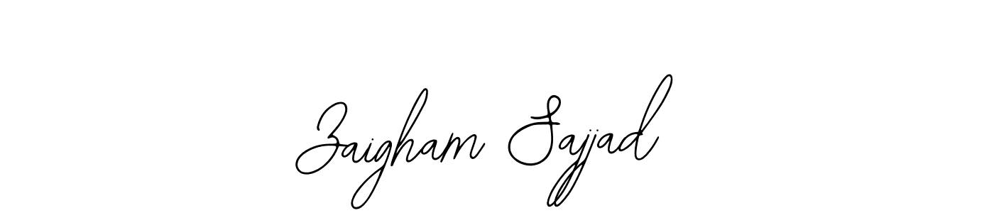 Similarly Bearetta-2O07w is the best handwritten signature design. Signature creator online .You can use it as an online autograph creator for name Zaigham Sajjad. Zaigham Sajjad signature style 12 images and pictures png