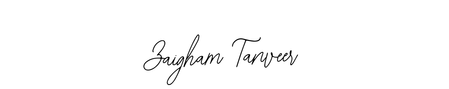 if you are searching for the best signature style for your name Zaigham Tanveer. so please give up your signature search. here we have designed multiple signature styles  using Bearetta-2O07w. Zaigham Tanveer signature style 12 images and pictures png