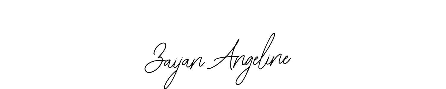 The best way (Bearetta-2O07w) to make a short signature is to pick only two or three words in your name. The name Zaijan Angeline include a total of six letters. For converting this name. Zaijan Angeline signature style 12 images and pictures png