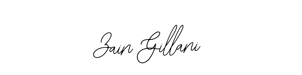 Design your own signature with our free online signature maker. With this signature software, you can create a handwritten (Bearetta-2O07w) signature for name Zain Gillani. Zain Gillani signature style 12 images and pictures png
