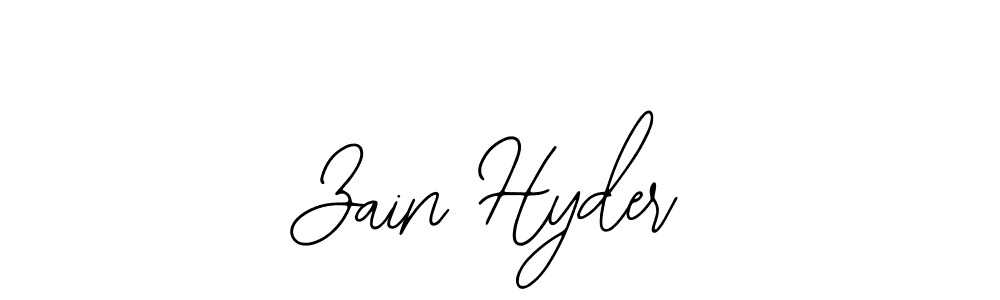 You should practise on your own different ways (Bearetta-2O07w) to write your name (Zain Hyder) in signature. don't let someone else do it for you. Zain Hyder signature style 12 images and pictures png