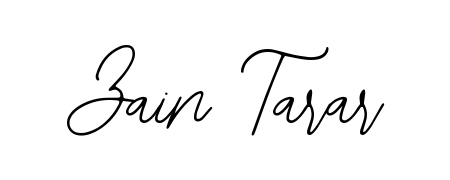 A modern signature idea for name Zain Tarar using Bearetta-2O07w font. Clean strokes and elegant curves make it stand out instantly. Zain Tarar signature style 12 images and pictures png