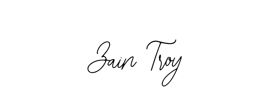 You should practise on your own different ways (Bearetta-2O07w) to write your name (Zain Troy) in signature. don't let someone else do it for you. Zain Troy signature style 12 images and pictures png