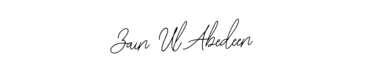 Also we have Zain Ul Abedeen name is the best signature style. Create professional handwritten signature collection using Bearetta-2O07w autograph style. Zain Ul Abedeen signature style 12 images and pictures png