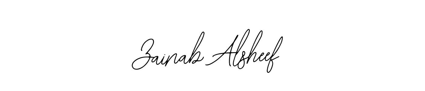 Zainab Alsheef stylish signature style. Best Handwritten Sign (Bearetta-2O07w) for my name. Handwritten Signature Collection Ideas for my name Zainab Alsheef. Zainab Alsheef signature style 12 images and pictures png