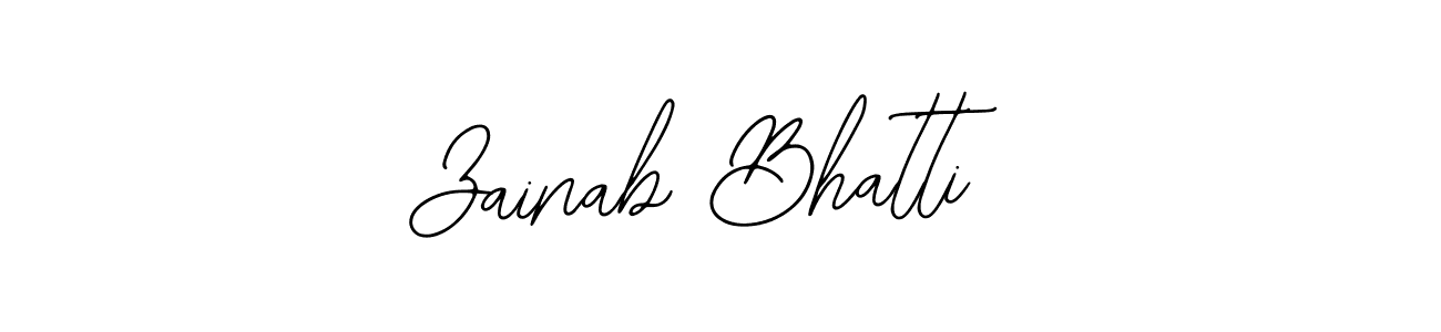 Make a beautiful signature design for name Zainab Bhatti. With this signature (Bearetta-2O07w) style, you can create a handwritten signature for free. Zainab Bhatti signature style 12 images and pictures png