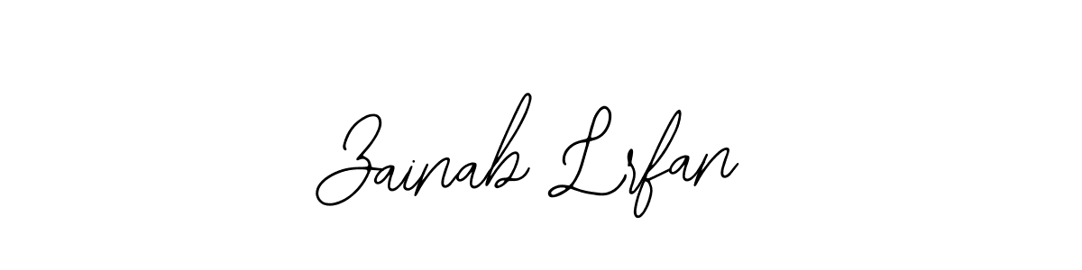Make a beautiful signature design for name Zainab Lrfan. Use this online signature maker to create a handwritten signature for free. Zainab Lrfan signature style 12 images and pictures png