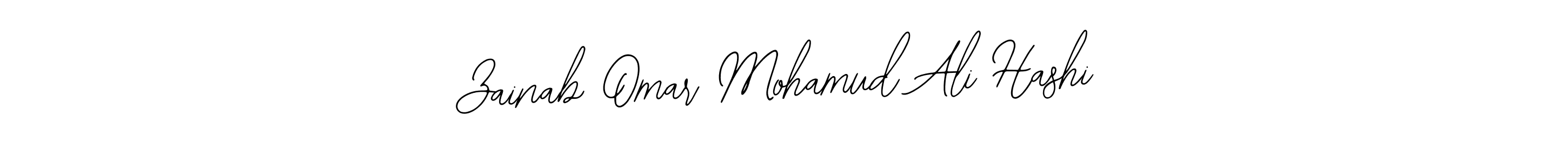 Design your own signature with our free online signature maker. With this signature software, you can create a handwritten (Bearetta-2O07w) signature for name Zainab Omar Mohamud Ali Hashi. Zainab Omar Mohamud Ali Hashi signature style 12 images and pictures png