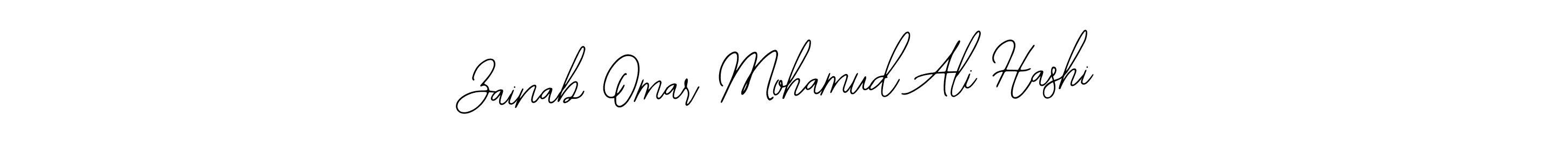 The best way (Bearetta-2O07w) to make a short signature is to pick only two or three words in your name. The name Zainab Omar Mohamud Ali Hashi include a total of six letters. For converting this name. Zainab Omar Mohamud Ali Hashi signature style 12 images and pictures png