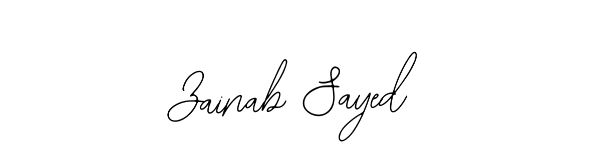 Create a beautiful signature design for name Zainab Sayed. With this signature (Bearetta-2O07w) fonts, you can make a handwritten signature for free. Zainab Sayed signature style 12 images and pictures png