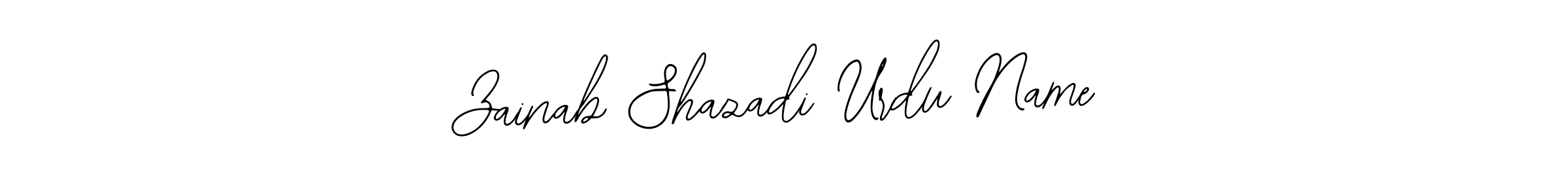 Make a beautiful signature design for name Zainab Shazadi Urdu Name. With this signature (Bearetta-2O07w) style, you can create a handwritten signature for free. Zainab Shazadi Urdu Name signature style 12 images and pictures png