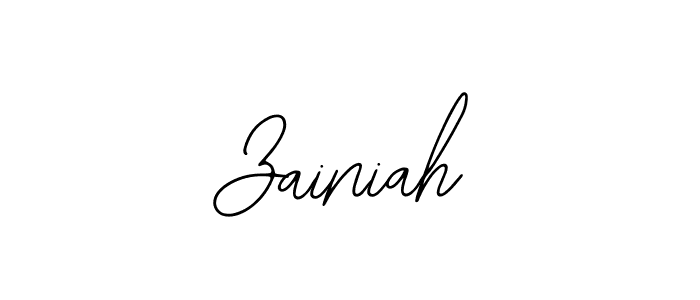 You should practise on your own different ways (Bearetta-2O07w) to write your name (Zainiah) in signature. don't let someone else do it for you. Zainiah signature style 12 images and pictures png