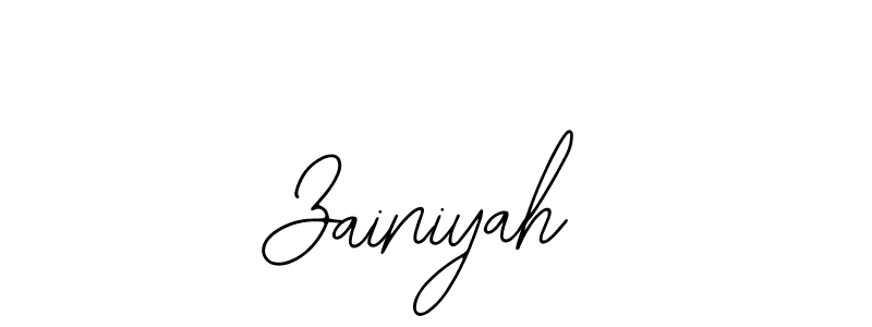 Similarly Bearetta-2O07w is the best handwritten signature design. Signature creator online .You can use it as an online autograph creator for name Zainiyah. Zainiyah signature style 12 images and pictures png