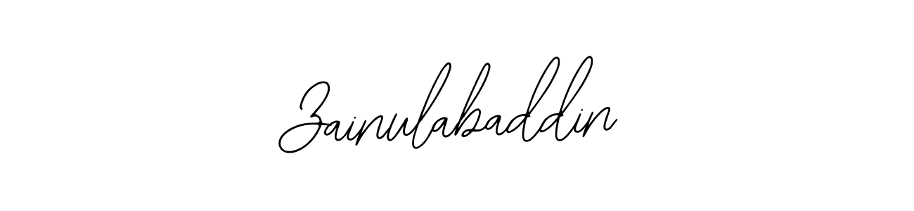 You should practise on your own different ways (Bearetta-2O07w) to write your name (Zainulabaddin) in signature. don't let someone else do it for you. Zainulabaddin signature style 12 images and pictures png
