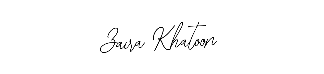 Make a beautiful signature design for name Zaira Khatoon. With this signature (Bearetta-2O07w) style, you can create a handwritten signature for free. Zaira Khatoon signature style 12 images and pictures png