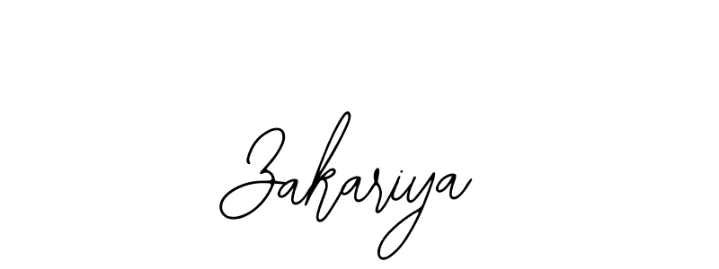 How to make Zakariya name signature. Use Bearetta-2O07w style for creating short signs online. This is the latest handwritten sign. Zakariya signature style 12 images and pictures png