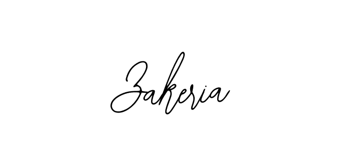 How to make Zakeria name signature. Use Bearetta-2O07w style for creating short signs online. This is the latest handwritten sign. Zakeria signature style 12 images and pictures png