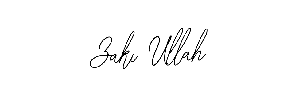 Design your own signature with our free online signature maker. With this signature software, you can create a handwritten (Bearetta-2O07w) signature for name Zaki Ullah. Zaki Ullah signature style 12 images and pictures png