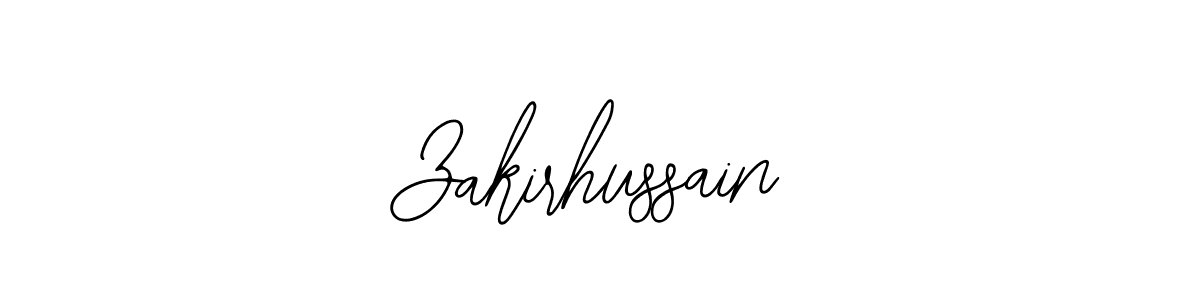 How to make Zakirhussain name signature. Use Bearetta-2O07w style for creating short signs online. This is the latest handwritten sign. Zakirhussain signature style 12 images and pictures png