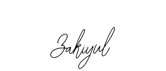How to make Zakiyul name signature. Use Bearetta-2O07w style for creating short signs online. This is the latest handwritten sign. Zakiyul signature style 12 images and pictures png