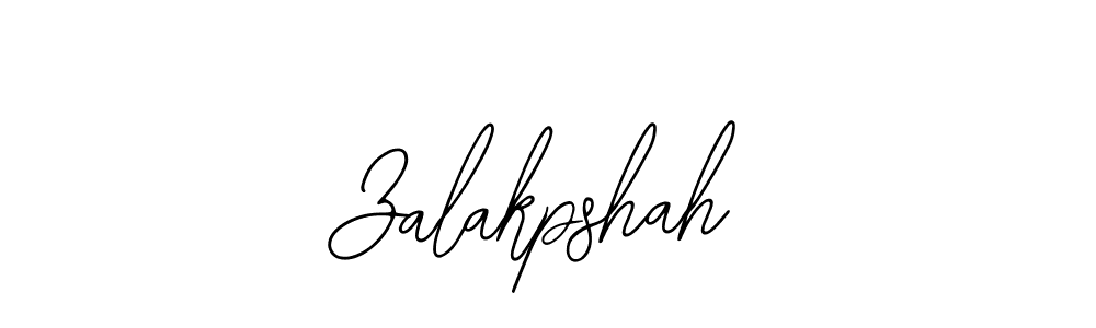 How to make Zalakpshah name signature. Use Bearetta-2O07w style for creating short signs online. This is the latest handwritten sign. Zalakpshah signature style 12 images and pictures png