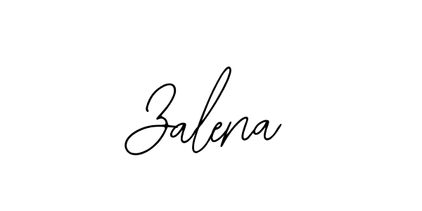 How to make Zalena name signature. Use Bearetta-2O07w style for creating short signs online. This is the latest handwritten sign. Zalena signature style 12 images and pictures png