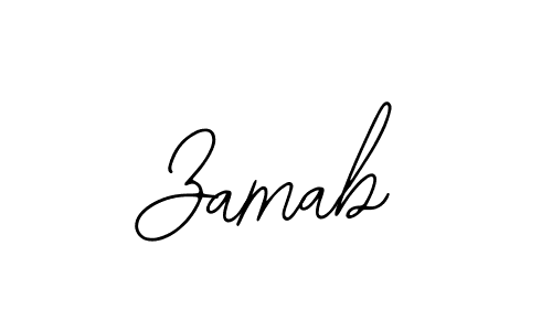Design your own signature with our free online signature maker. With this signature software, you can create a handwritten (Bearetta-2O07w) signature for name Zamab. Zamab signature style 12 images and pictures png