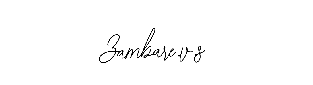 How to Draw Zambare.v.s signature style? Bearetta-2O07w is a latest design signature styles for name Zambare.v.s. Zambare.v.s signature style 12 images and pictures png