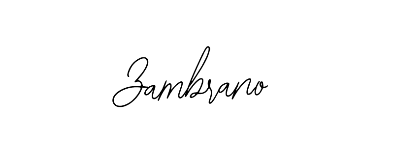 Make a beautiful signature design for name Zambrano. With this signature (Bearetta-2O07w) style, you can create a handwritten signature for free. Zambrano signature style 12 images and pictures png