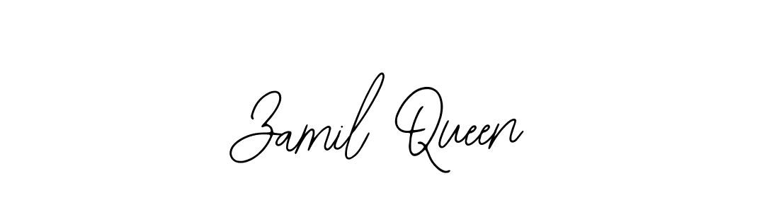 Use a signature maker to create a handwritten signature online. With this signature software, you can design (Bearetta-2O07w) your own signature for name Zamil Queen. Zamil Queen signature style 12 images and pictures png