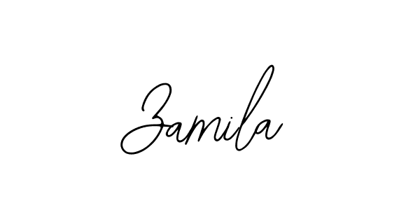 How to make Zamila name signature. Use Bearetta-2O07w style for creating short signs online. This is the latest handwritten sign. Zamila signature style 12 images and pictures png