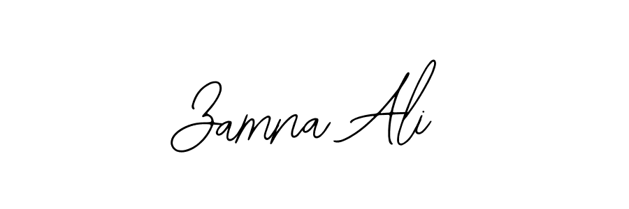 Make a beautiful signature design for name Zamna Ali. Use this online signature maker to create a handwritten signature for free. Zamna Ali signature style 12 images and pictures png