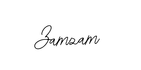 if you are searching for the best signature style for your name Zamzam. so please give up your signature search. here we have designed multiple signature styles  using Bearetta-2O07w. Zamzam signature style 12 images and pictures png