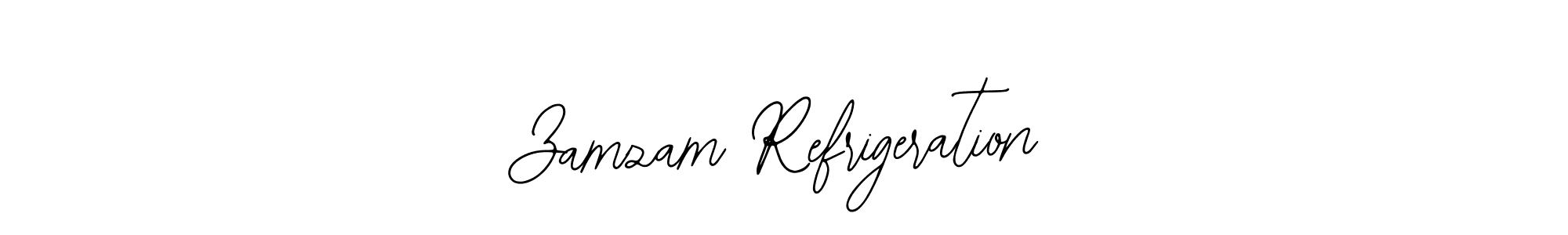 How to make Zamzam Refrigeration name signature. Use Bearetta-2O07w style for creating short signs online. This is the latest handwritten sign. Zamzam Refrigeration signature style 12 images and pictures png