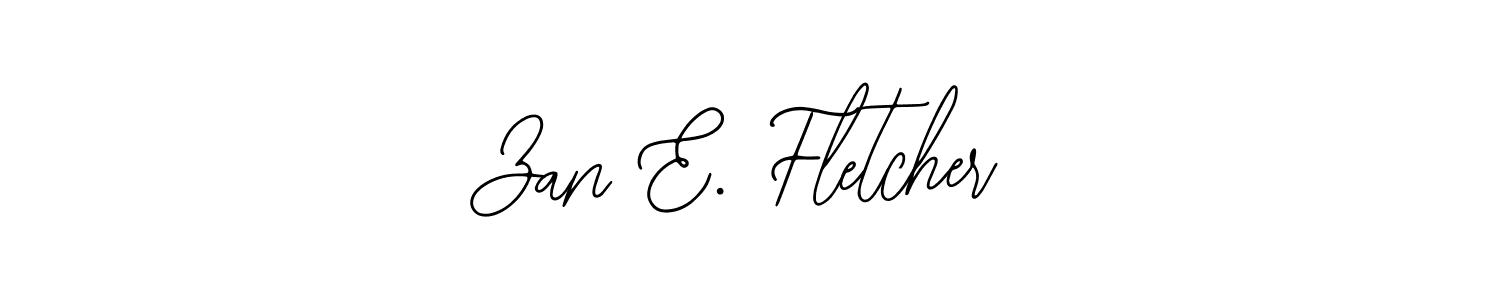 How to make Zan E. Fletcher name signature. Use Bearetta-2O07w style for creating short signs online. This is the latest handwritten sign. Zan E. Fletcher signature style 12 images and pictures png