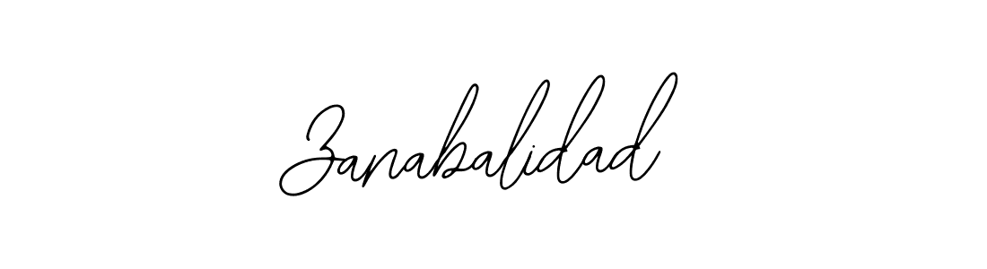 How to make Zanabalidad name signature. Use Bearetta-2O07w style for creating short signs online. This is the latest handwritten sign. Zanabalidad signature style 12 images and pictures png