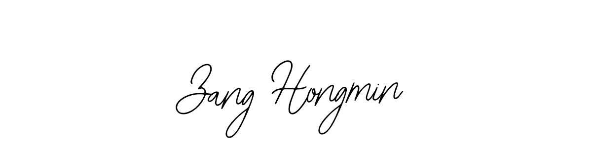 Bearetta-2O07w is a professional signature style that is perfect for those who want to add a touch of class to their signature. It is also a great choice for those who want to make their signature more unique. Get Zang Hongmin name to fancy signature for free. Zang Hongmin signature style 12 images and pictures png