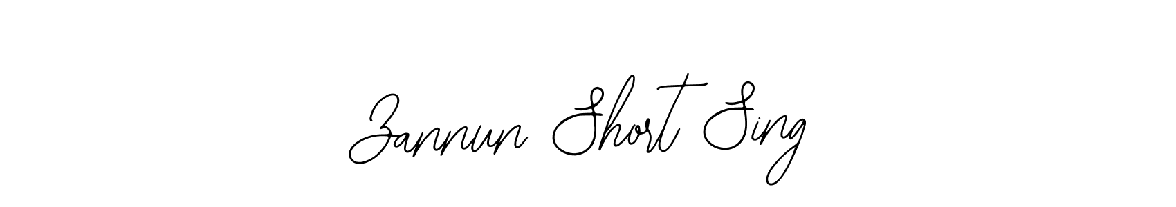 Also we have Zannun Short Sing name is the best signature style. Create professional handwritten signature collection using Bearetta-2O07w autograph style. Zannun Short Sing signature style 12 images and pictures png