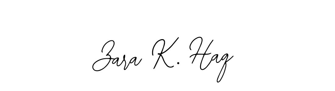 Design your own signature with our free online signature maker. With this signature software, you can create a handwritten (Bearetta-2O07w) signature for name Zara K. Haq. Zara K. Haq signature style 12 images and pictures png