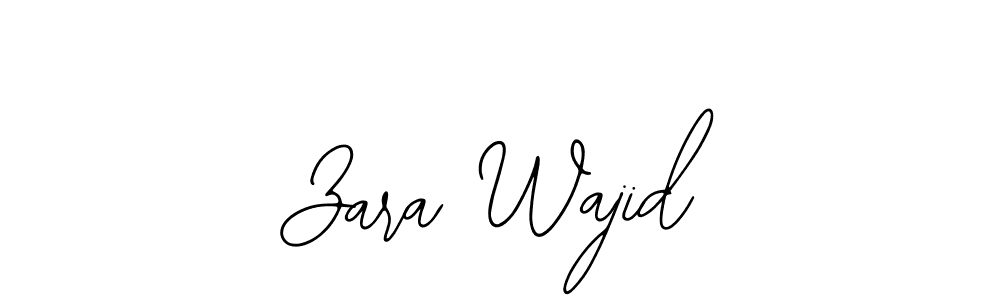 How to make Zara Wajid name signature. Use Bearetta-2O07w style for creating short signs online. This is the latest handwritten sign. Zara Wajid signature style 12 images and pictures png