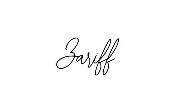 How to make Zariff name signature. Use Bearetta-2O07w style for creating short signs online. This is the latest handwritten sign. Zariff signature style 12 images and pictures png