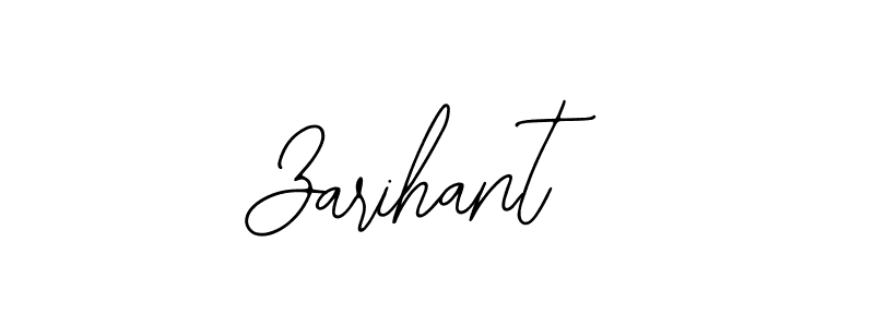 Design your own signature with our free online signature maker. With this signature software, you can create a handwritten (Bearetta-2O07w) signature for name Zarihant. Zarihant signature style 12 images and pictures png