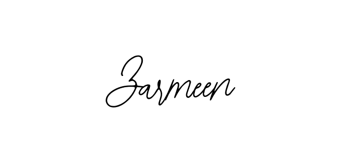 How to make Zarmeen name signature. Use Bearetta-2O07w style for creating short signs online. This is the latest handwritten sign. Zarmeen signature style 12 images and pictures png