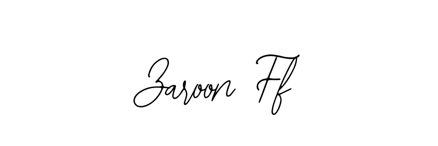 You should practise on your own different ways (Bearetta-2O07w) to write your name (Zaroon Ff) in signature. don't let someone else do it for you. Zaroon Ff signature style 12 images and pictures png