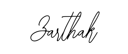 Make a beautiful signature design for name Zarthak. Use this online signature maker to create a handwritten signature for free. Zarthak signature style 12 images and pictures png