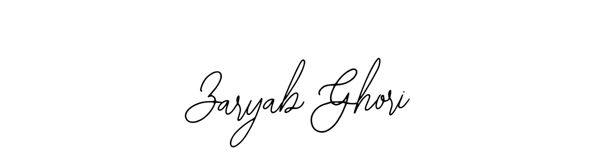 How to make Zaryab Ghori signature? Bearetta-2O07w is a professional autograph style. Create handwritten signature for Zaryab Ghori name. Zaryab Ghori signature style 12 images and pictures png